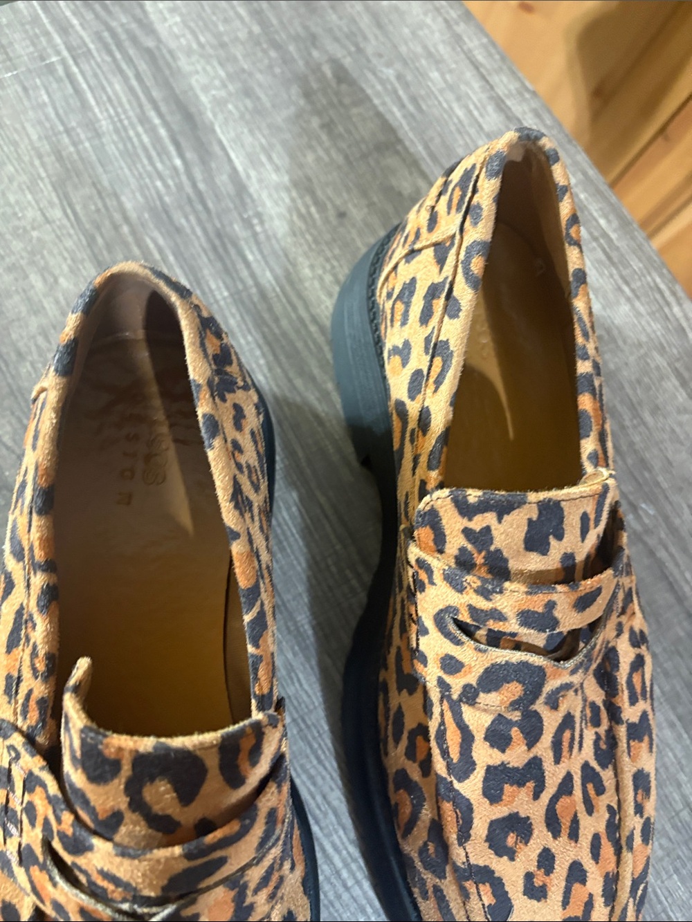ASOS MEN Leopard Print Platform Loafers - Chunky Black Sole - Picture 9 of 12